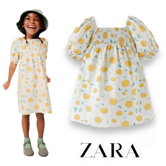 ZARA Kids | Yellow | SUNFLOWER DRESS - Picture 1 of 7